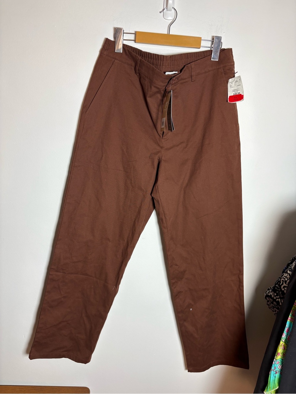 New Balance Brown Drawstring Chinos